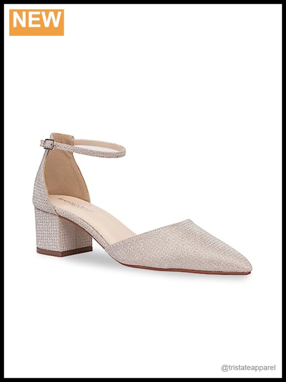 Touch Ups Tegan Block Heel Ankle Strap Pump Faux Leather